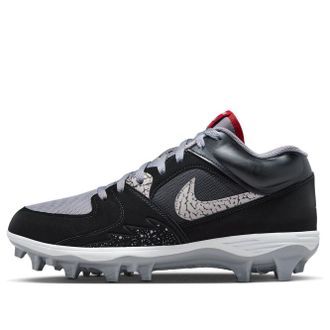 Nike Jordan Air Jordan Stadium 90 Football Cleat Black Cement Grey Red HQ0210-060