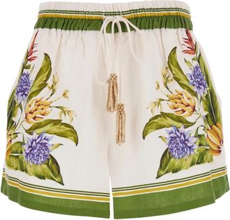 Farm Rio Tropical Scarf Sand Shorts - Dames - Bermuda - Veelkleurig - XL - Korte Broeken