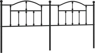 vidaXL Testiera in Metallo Nero 200 cm - Vidaxl