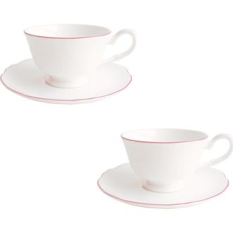 Twig New York Amelie Set of 2 Espresso Cups & Saucers in Roseate at Nordstrom