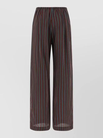 Dries Van Noten puvis long striped trousers elastic waistband