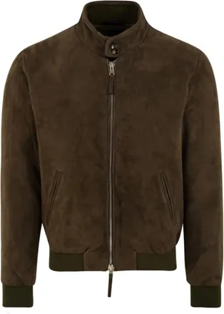 The Jack Leathers Elvis Winter Su&egrave;de Jas - Heren - Bomber jackets - Groen - L - Su&egrave;de - Jassen