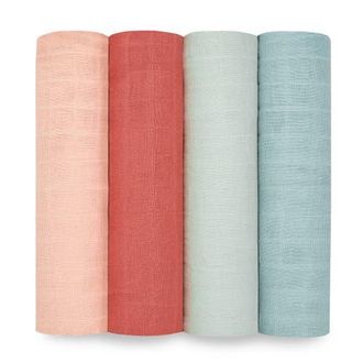 Aden + Anais Boutique 4-Pack 100% Organic Cotton Muslin Swaddles in Mother Earth at Nordstrom