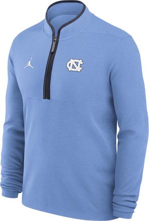 Nike Jordan Mens North Carolina Victory Jordan Brand Dri-FIT College 1/2-Zip Long-Sleeve Top in Blue | JJ43195UNCN-APS