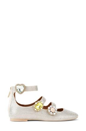 Kurt Geiger Ankle Strap Ballet Flat in Natural at Nordstrom, Size 7.5Us