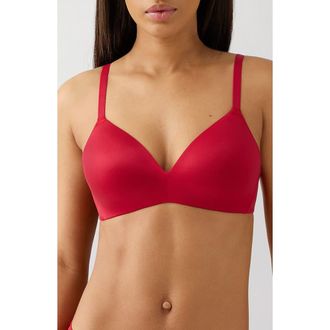 b.tempt'd by Wacoal Future Foundation Wireless T-Shirt Bra in Chili Pepper Red at Nordstrom, Size 32Dd