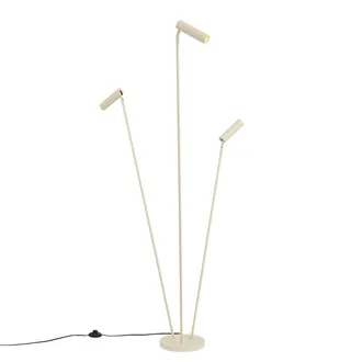 QAZQA Qazqa Lampada Da Terra Moderna Beige 3 Luci Gu10 35mm - Thomas