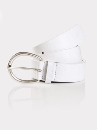 Tom Tailor Lederg&uuml;rtel TOM TAILOR, Damen, Gr. 100, weiss (wei&szlig;), Rindsleder, unifarben, G&uuml;rtel Lederg&uuml;rtel, mit 3,0 cm Breite f&uuml;r l&auml;ssige Casual- und Denim-Outfi