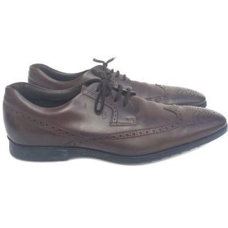 Tod's brown classic soft leather lace up brogues Size 45