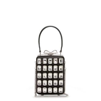 Self Portrait Self-Portrait Satin Shoulder Bag With Crystals