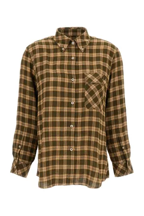 Wales Bonner Multicolor Ritual Checked Flannel Shirt