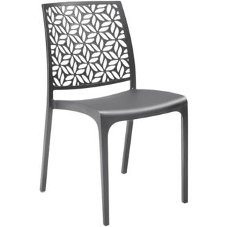 Decorspace Sedia in Polipropilene Nairobi per interno e esterno, adatto per bar e strutture -Bianco / Confezione da 2 Pezzi