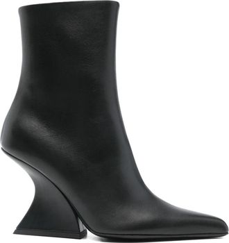 MUGLER Enkellaarsjes - Dames - Laarzen met Hak - Zwart - 40 EU - Schoenen