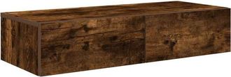 vidaXL Vidaxl - Wall Shelf with Drawers Smoked Oak 80x33x17 cm Engineered Wood