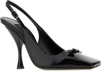 Dolce & Gabbana Patent Leather Slingback Pumps - Black
