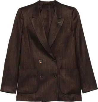 Lardini Double-breasted Peaked-lapel Blazer