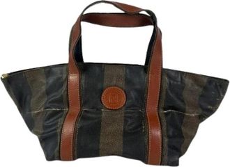 Fendi Pre-owned Vintage leren tote bag - Dames - Vintage Shopper - Bruin - ONE Size - Leer - Vintage