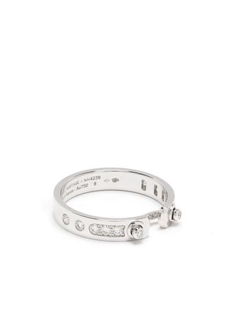 Nouvel Heritage 18kt white gold Tuxedo Mood diamond ring - women - 18kt Gold - P - Silver