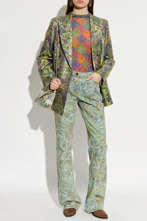 Etro Jeans With A Colorful Pattern, Womens, Blue