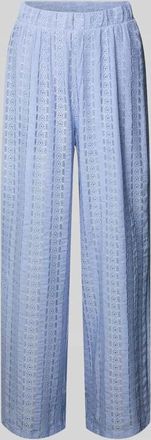 Vero Moda Weite Hose mit Spitzenmuster Modell CASSANDRA in Hellblau, Gr&ouml;&szlig;e XL
