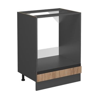 Vicco Armario Para Horno Empotrado R-line, Roble Dorado, 60 Cm En Forma De J, Sin Encimera Vicco