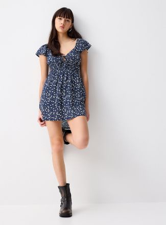 Twik Womens Floral bows short dress