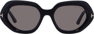 Tom Ford Smoke Geometric Ladies Sunglasses FT1317 01A 51