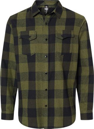 Burnside Snap Front Long Sleeve Plaid Flannel Shirt