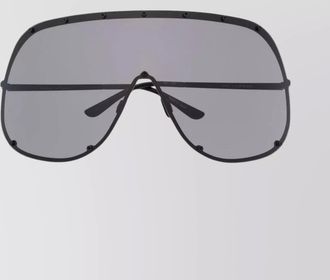 Rick Owens statement rimless sunglasses with oversized frame