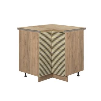 Vicco Muebles Bajos Rinconeros Fame-line, Panel De Roble, 80.5 Cm, Et Roble