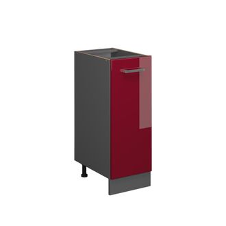 Vicco Muebles Bajos R-line, Rojo Burdeos Alto Brillo, 30 Cm Sin Encimera, Vicco