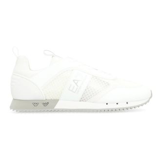 Emporio Armani Sneakers, male, White, Size: 12 1/3 US Vegan Leather Low-Top Sneakers