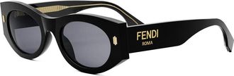 Fendi FE40125I 01V Womens Sunglasses Black Size 52