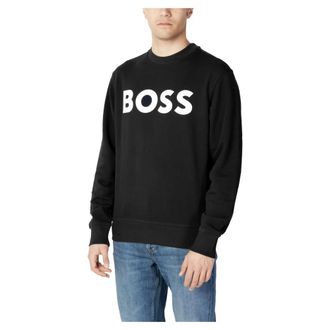 HUGO BOSS Hoodies & sweatvesten, Heren, Zwart, XL, Katoen, Jersey WE Basic Crew