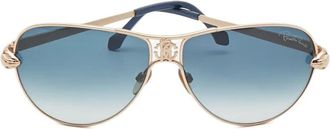 Roberto Cavalli 1990s zonnebril met kleurverloop - Blauw