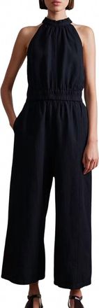 Apiece Apart Archer Sleeveless Jumpsuit In Black