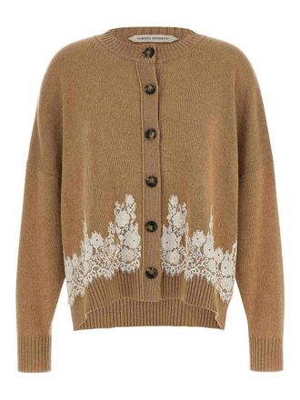 Alberta Ferretti Lace insert cardigan