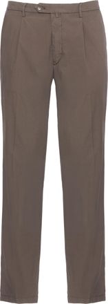 BRIGLIA 1949 Brown Bg21 Flap Pockets Straight-Leg Pants