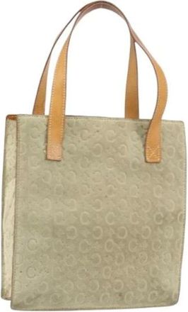 Celine Pre-owned Tote Bags, female, Beige, Size: ONE SIZE Pre-owned Vintage Suede Tote