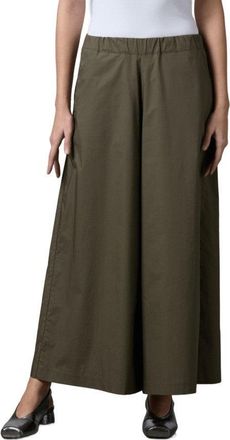 Roberto Collina Wide-Leg Trousers In Militar Green