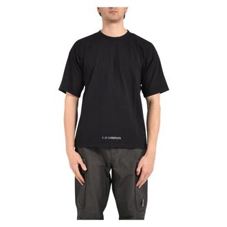 C.P. Company T-Shirts, male, Black, Size: 2XL 1020 Jersey Short Sleeve Stencil T-Shirt