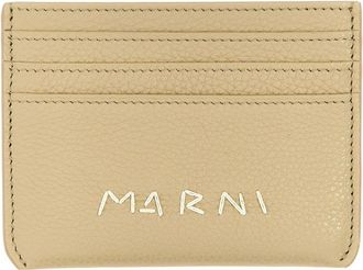 Marni Logo card holder - Neutrals