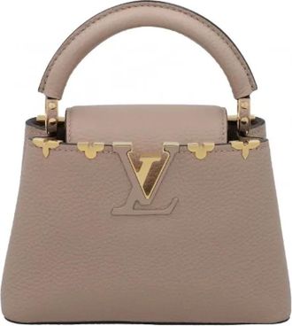 Louis Vuitton Tweedehands leren Louis Vuitton tassen - Dames - Vintage Handtas - Beige - ONE Size - Leer - Vintage