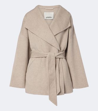 Isabel Marant Ceaton wool and cashmere wrap coat