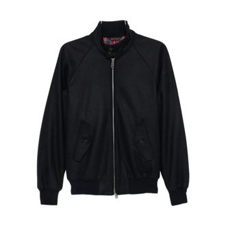 Baracuta Ongevoerde G9 Melton - Heren - Jassen - Blauw - Maat: M Zijde