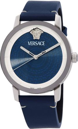 Versace V-Helix Quartz Blue Dial Mens Watch VE9G00124