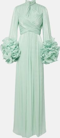Costarellos Ruffled georgette gown