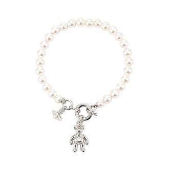 Vivienne Westwood Ruby Pearl Armband - Dames - Armbanden - Grijs - ONE Size - Accessoires
