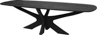 Moloo Mesa de comedor ovalada 10 personas 250cm madera negra