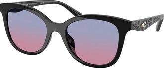 Coach HC8419U CAD25 500218 Womens Sunglasses Black Size 55
